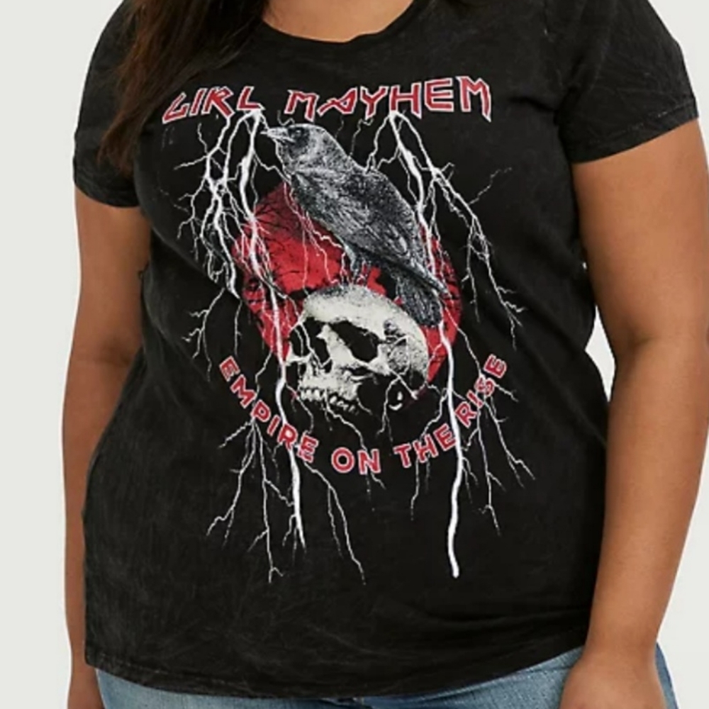 NWT Torrid graphic tee. Rocker tee. Girl Mayhem tee.